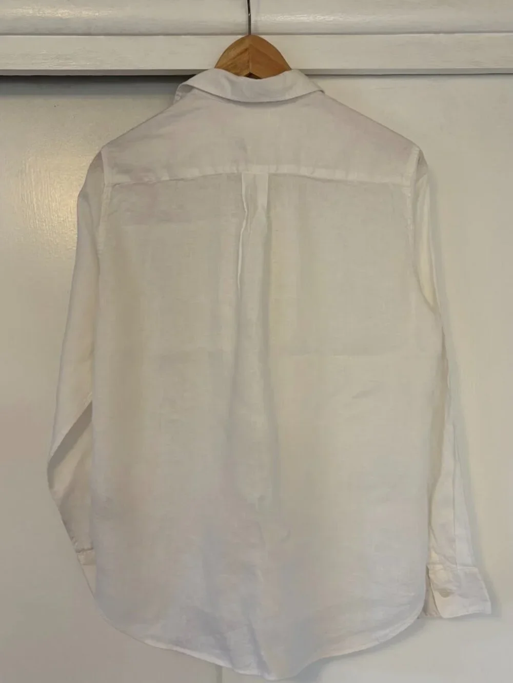 100% linen white button-down Uniqlo Perfect condition - Picture 3 of 5
